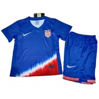 Camisa de Futebol Estados Unidos Equipamento Secundário Infantil Copa America 2024 Manga Curta (+ Calças curtas)